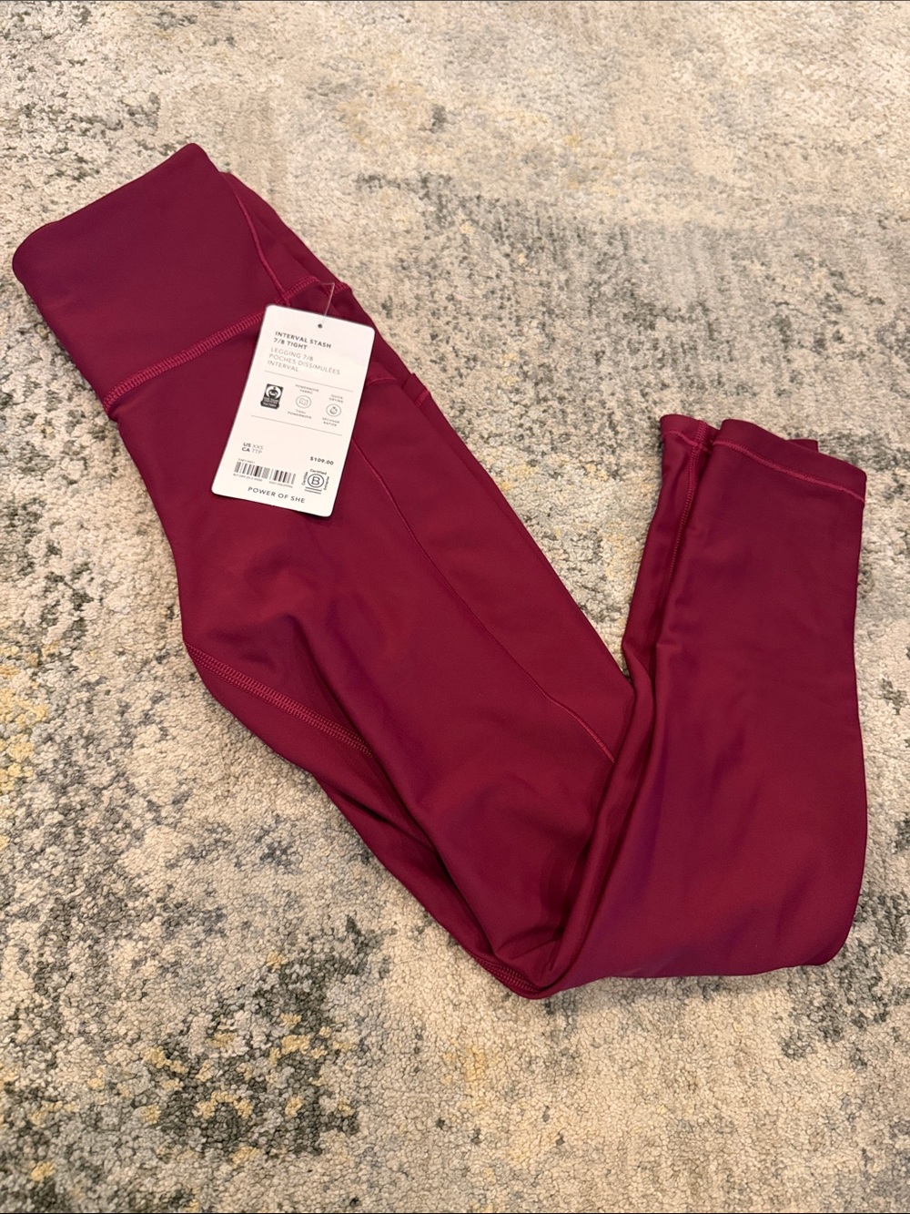Athleta interval stash 7/8 leggings